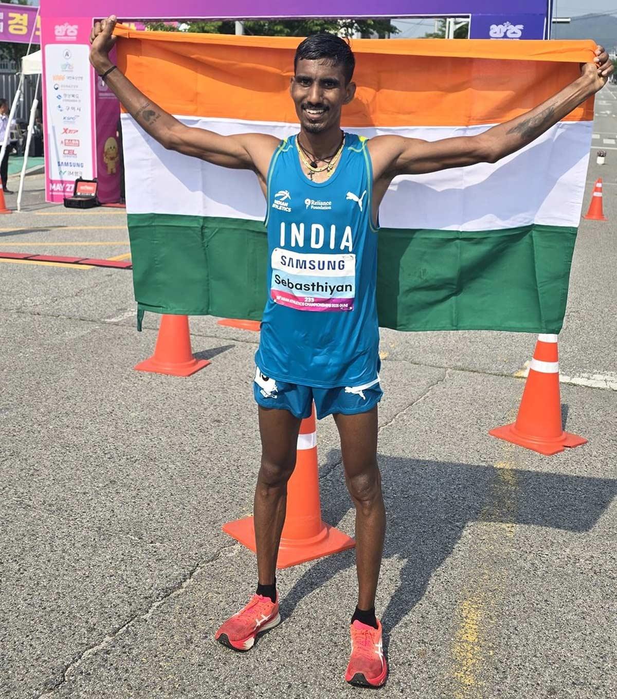 Sebastian wins India’s first medal at Asian Athletics Championships
