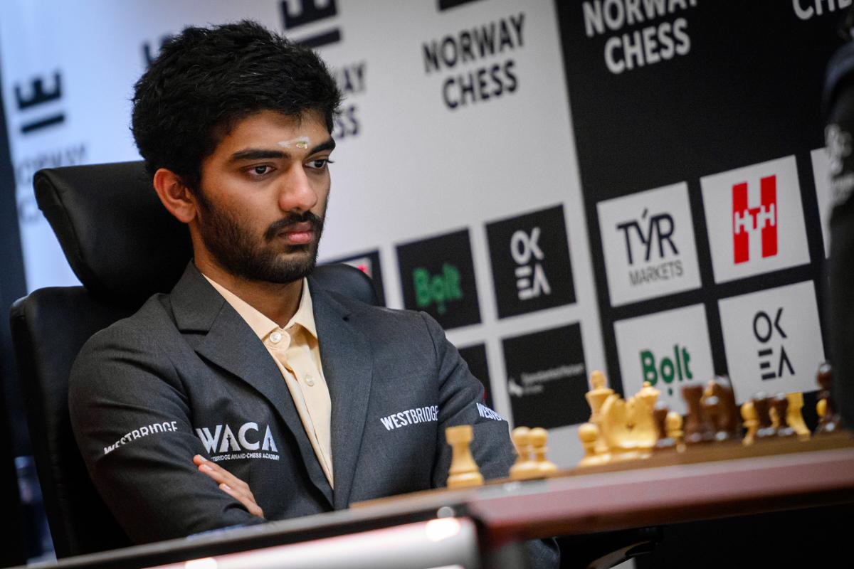 D Gukesh is on 4.5 points, tied fourth with compatriot Erigaisi