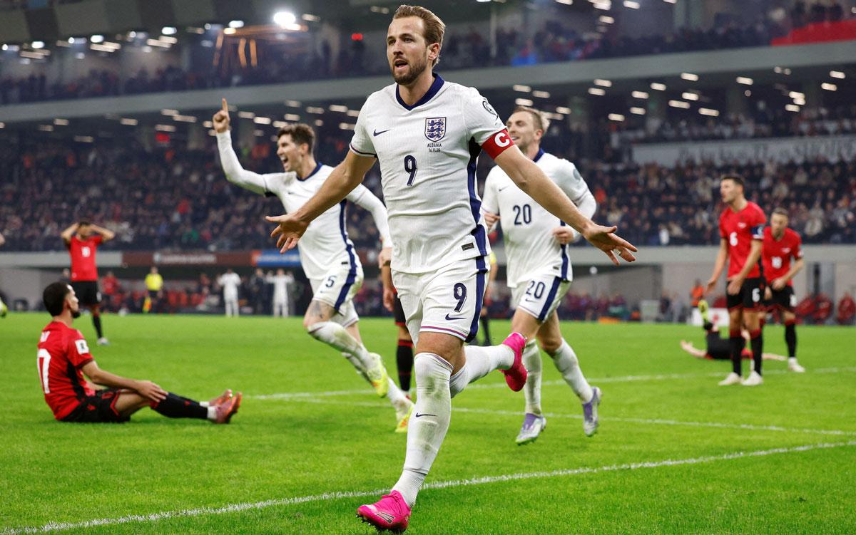 England's Harry Kane celebrates England's Harry Kane celebrates