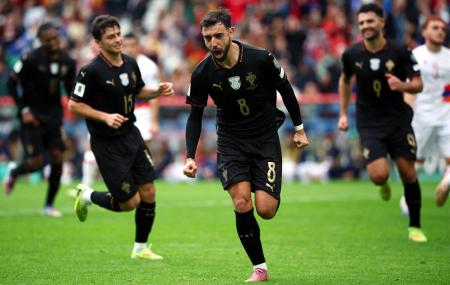 Portugal's Bruno Fernandes scores Portugal's Bruno Fernandes scores