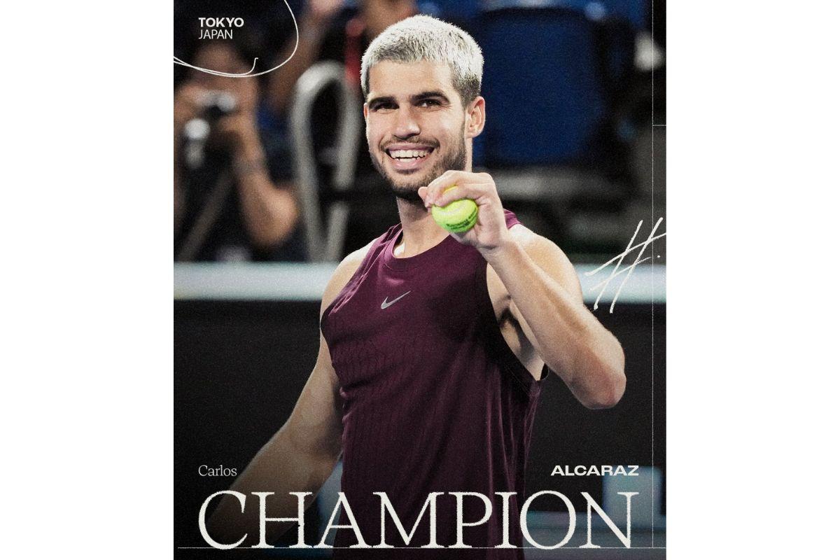 Carlos Alcaraz continued a dream run with his 8th title this season 
