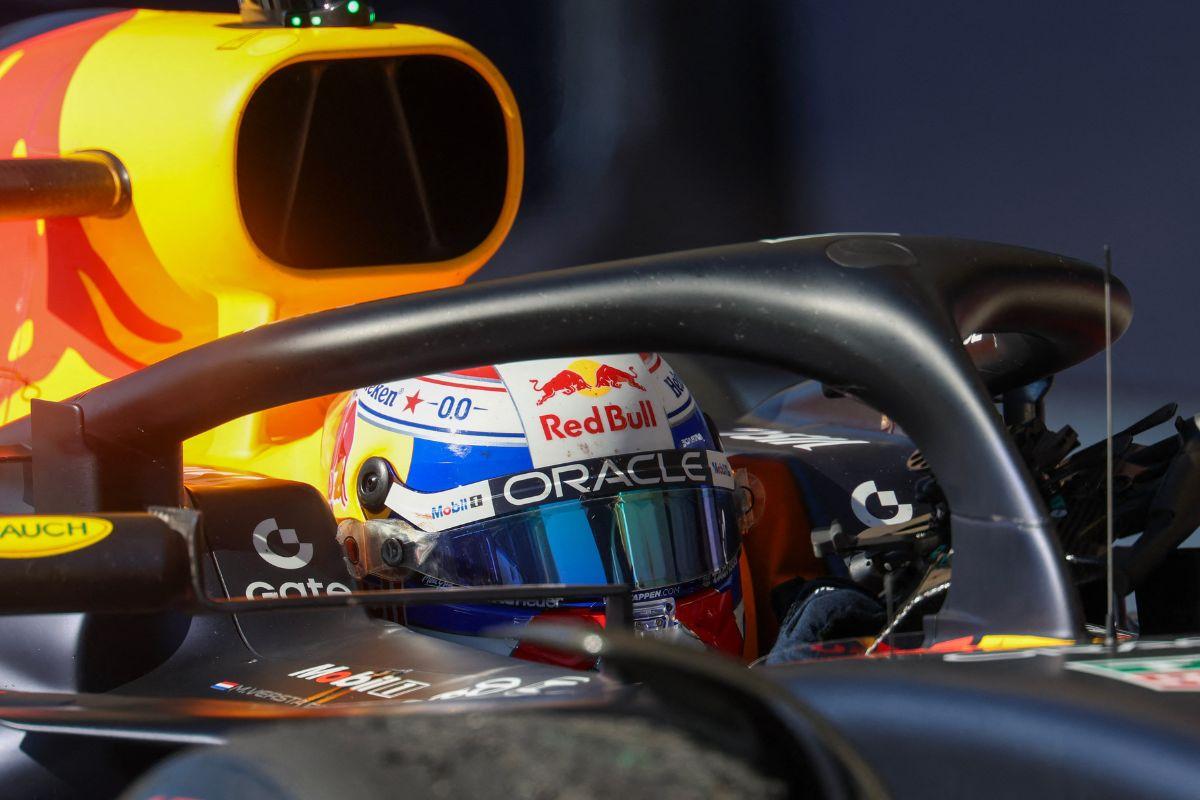 Red Bull Racing driver Max Verstappen (1) of Team Netherlands, winner pulls into winner circle at Circuit of The Americas Austin.