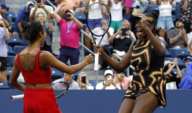 Venus Williams and Leylah Fernandez Venus Williams and Leylah Fernandez