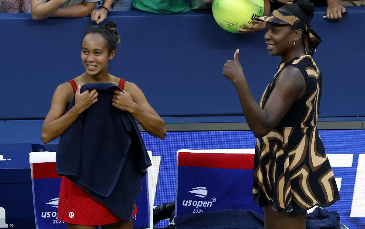 Venus Williams and Leylah Fernandez Venus Williams and Leylah Fernandez