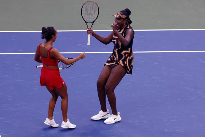 Venus Williams and Leylah Fernandez Venus Williams and Leylah Fernandez