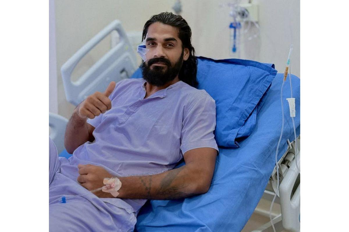 Sandesh Jhinghan posted a photo post his cheekbone surgery on Thursday
