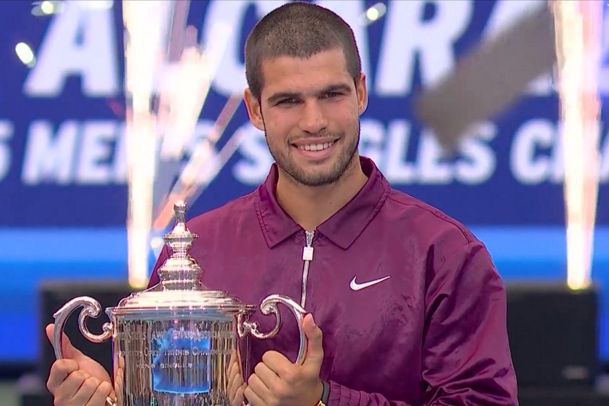 Carlos Alcaraz lifted his 2nd US Open title with victory over Jannik Sinner on Sunday