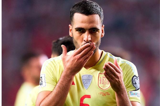 Mikel Merino struck a hat-trick as Spain thrashed Turkey 6-0 in their 2026 FIFA World Cup qualifiers on Sunday
