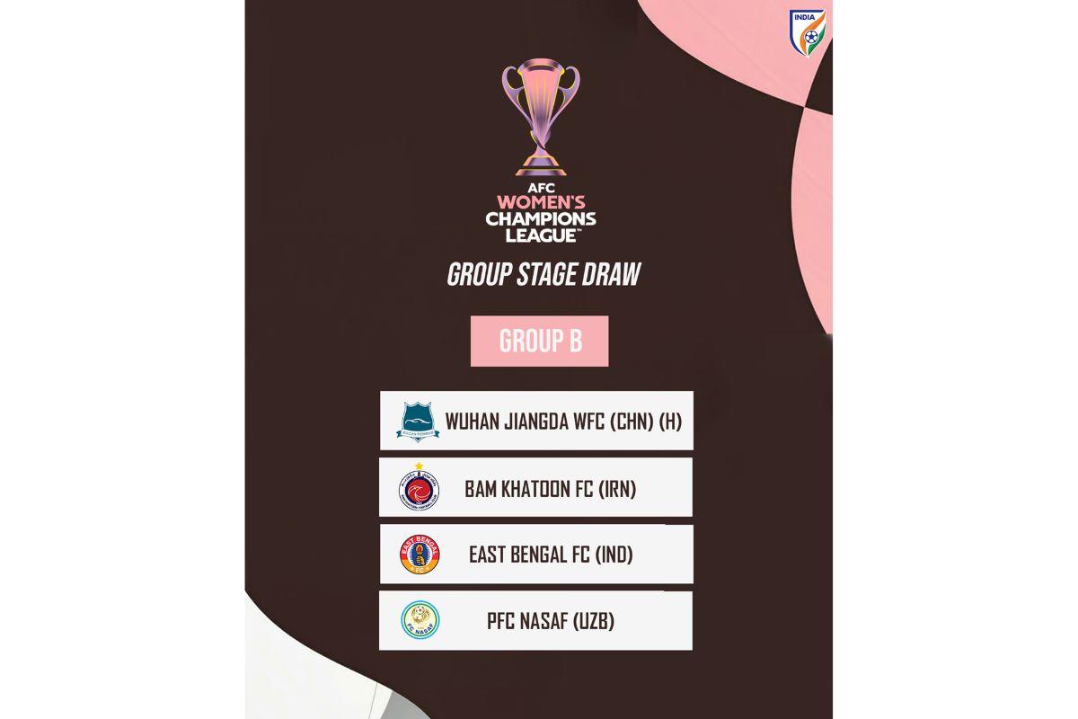 East Bengal FC have been drawn against Wuhan Jiangda WFC, Bam Khatoon FC & PFC Nasaf in the AFC Women's Champions League 2025-26 Group Stage