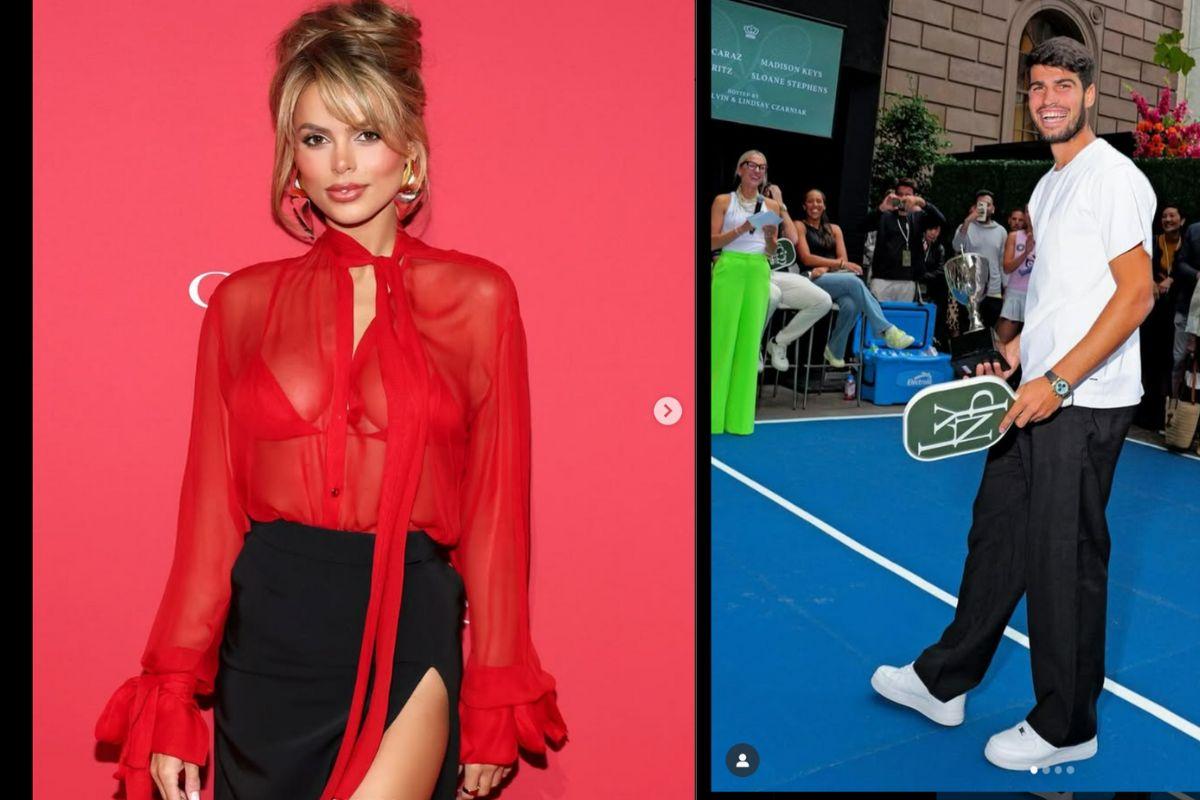 Swimsuit model Brooks Nader is six years older than tennis World No 1 Carlos Alcaraz