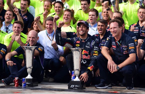 PHOTOS: Ricciardo upstages Mercedes to grab thrilling win - Rediff Sports