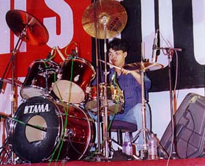 Ankur, with his beloved drums