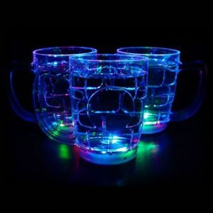 Set Of Two LED Beer Mug Glass - Perfect Gift