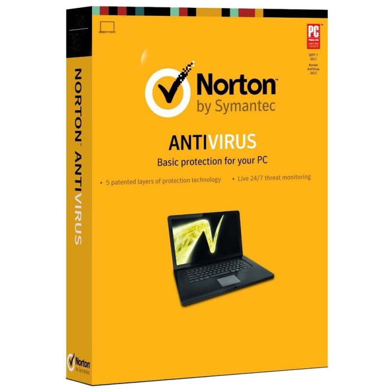 Symantec Norton Antivirus 2014 - 5 PC 1 Year Five User License CD