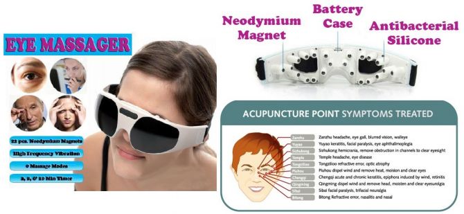Gadget Hero's Electro Magnetic Vibrating Eye Massager Stress Buster Relaxer