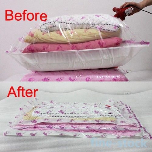 Seal Vacuum Compressed Bag Space Saver Saving Clothing Storage Organizer Bag