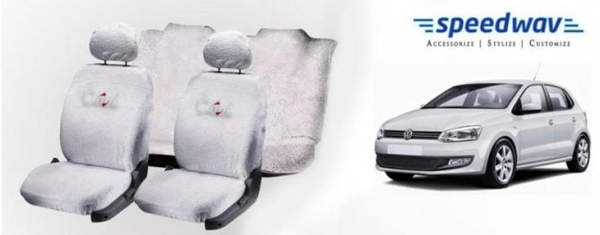 Speedwav Cool Pure White Towel Seat Cover -volkswagen Polo