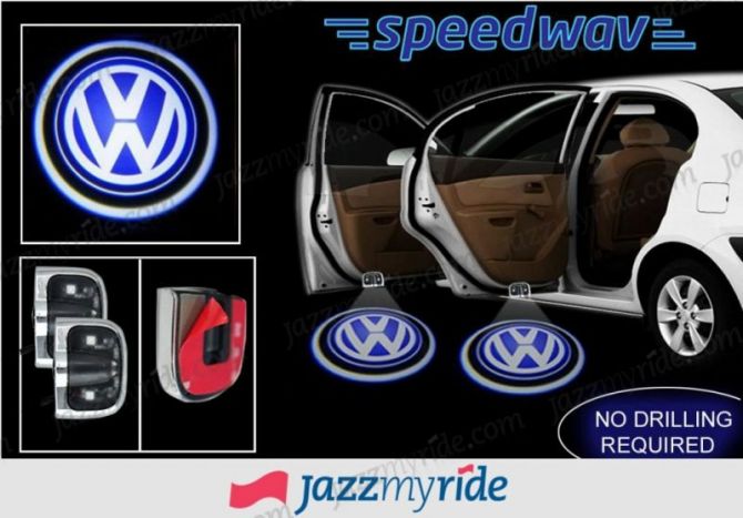 Speedwav Stick On Car Door Ghost / Projector / Shadow LED Light - Volkswagen Polo 