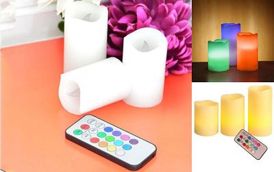 Colour Changing LED Candles with Remote