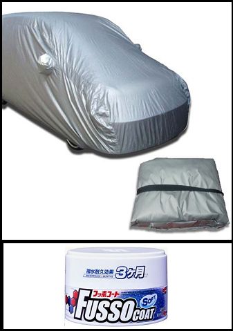 Car body cover and wax polish