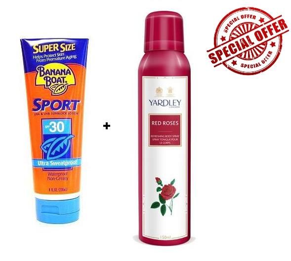 Buy 1 Banana Boat Sunscreen (spf30) And Get A Yardley Deodorant Free!!