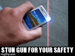 Self Defense Mobile Phone Stun Gun With LED Torch Shock Security Gadget