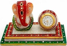 Ganesha with Table Clock Set