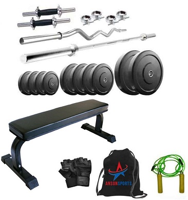 50 kg gym set best sale with bench