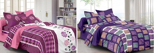 Purple bed sheets