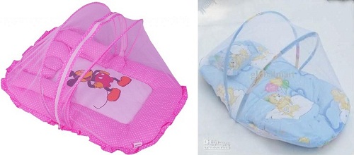 Baby bed with mosquito net