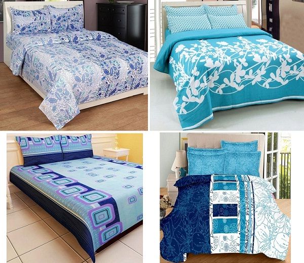 Blue bed sheets