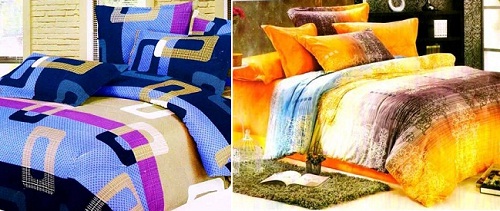 Colourful bed sheets