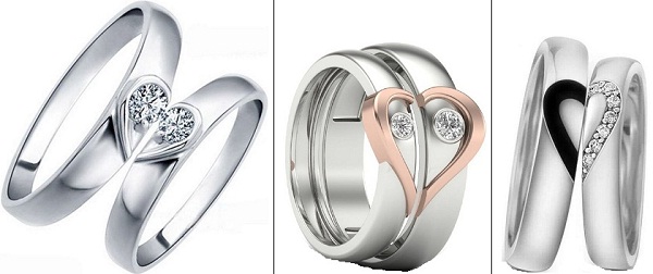 Amazon.com: His & Hers Real Love Heart Promise Couples Ring Stainless Steel  Couples Wedding Engagement Bands Top Ring for Couple, 6mm (Men (1pc), US  Code 12)