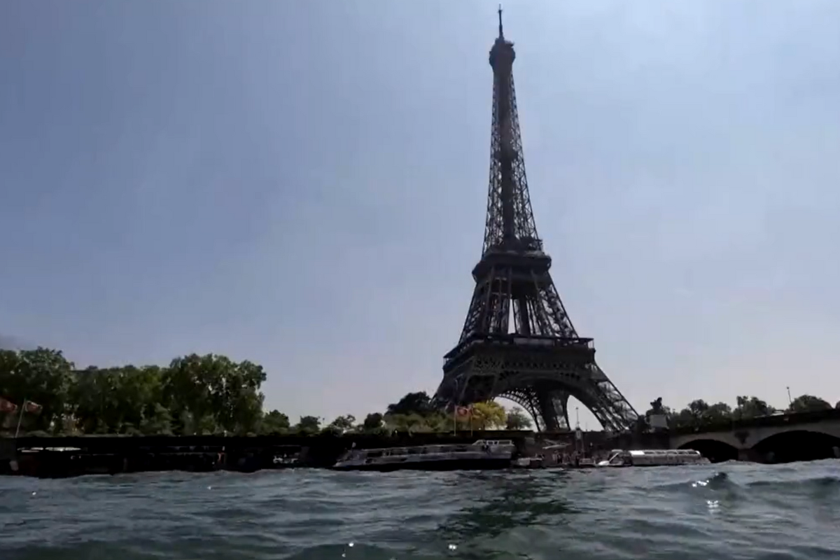 The Eiffel Tower in Paris is on the banks of the river Seine